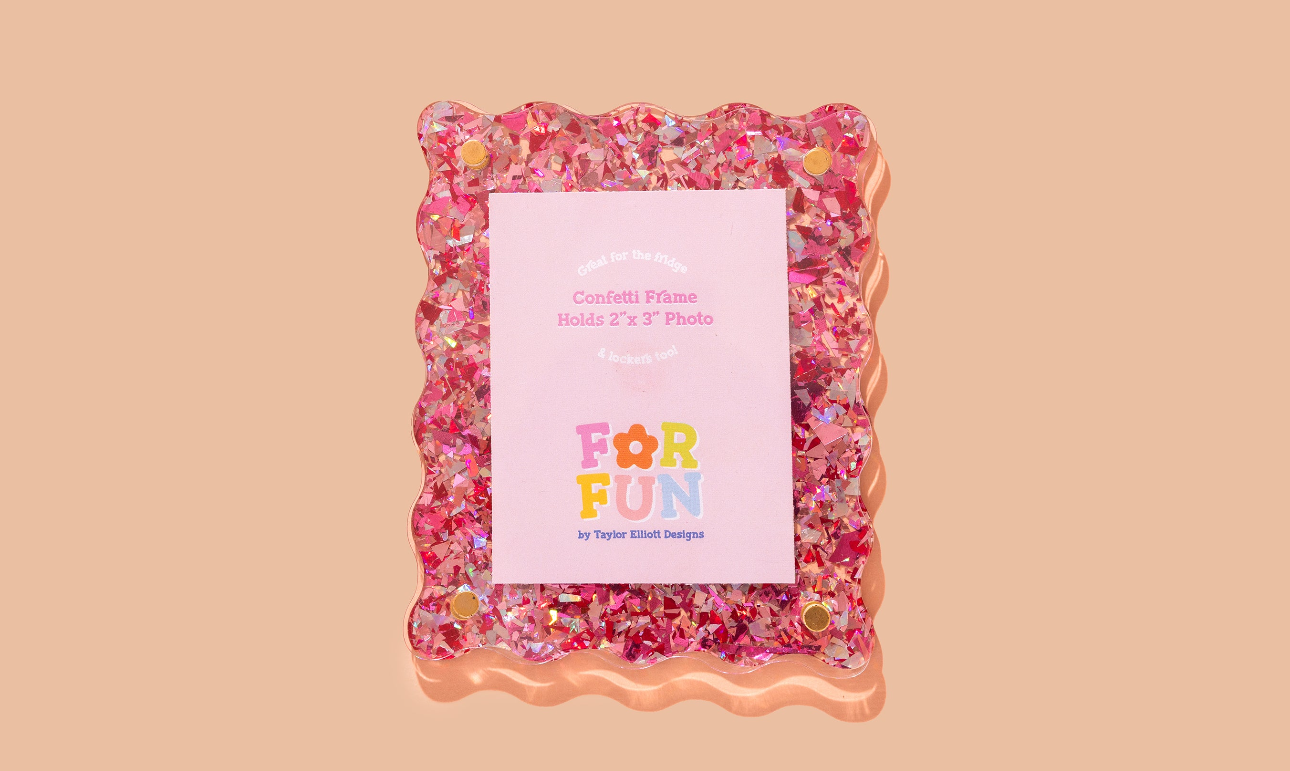Pink Confetti Magnetic Frame