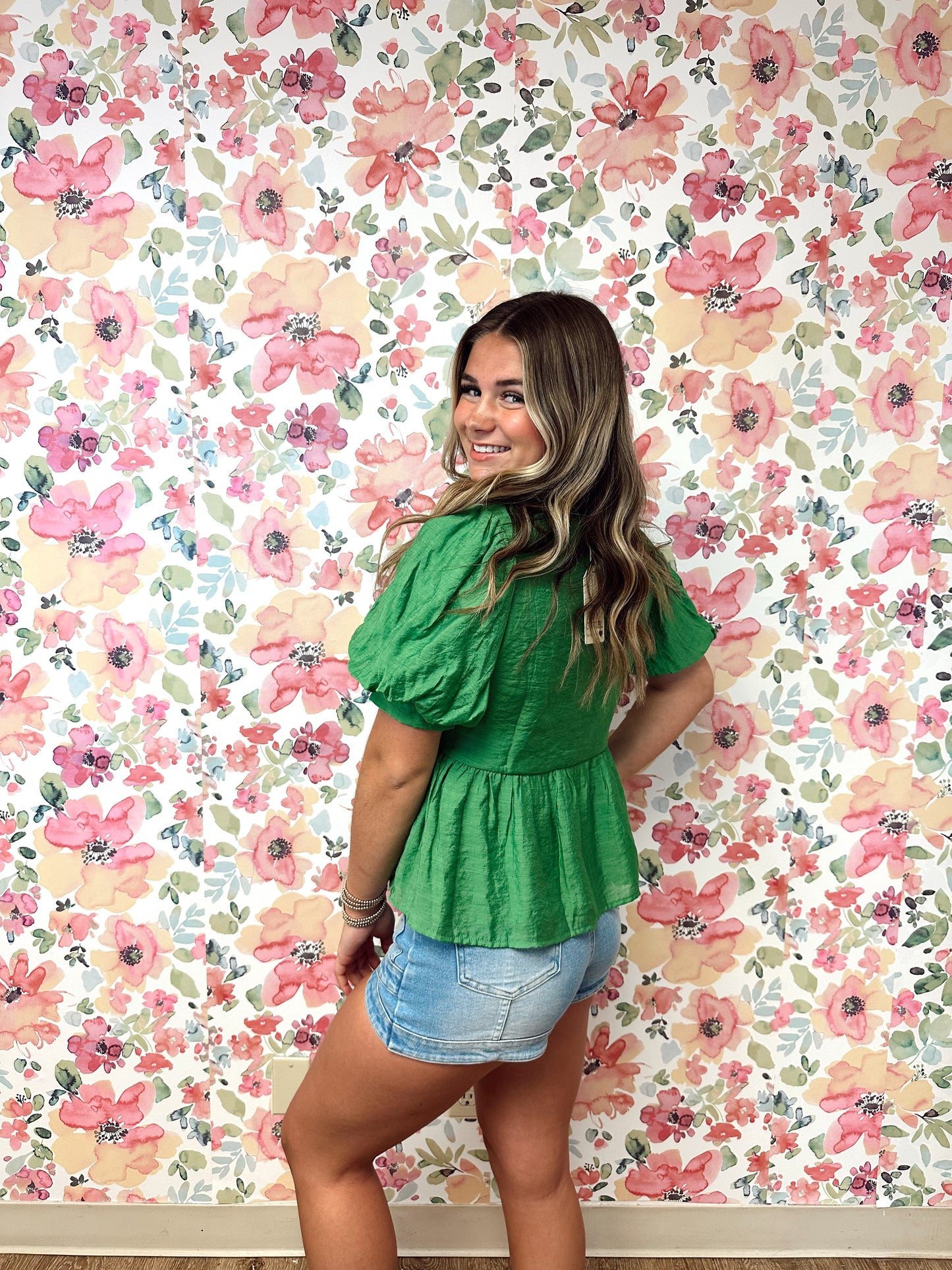 Molly Green Bow Shirt