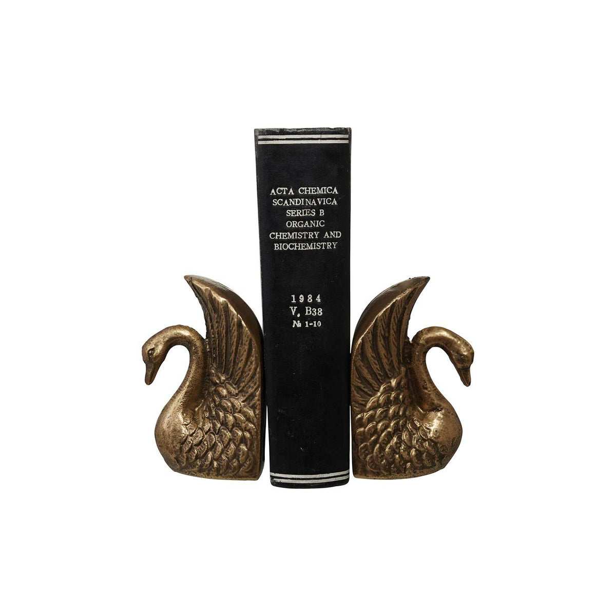 Cast Iron Swan Bookends
