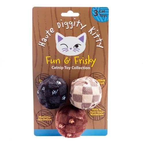 KV Checkered Catnip Balls