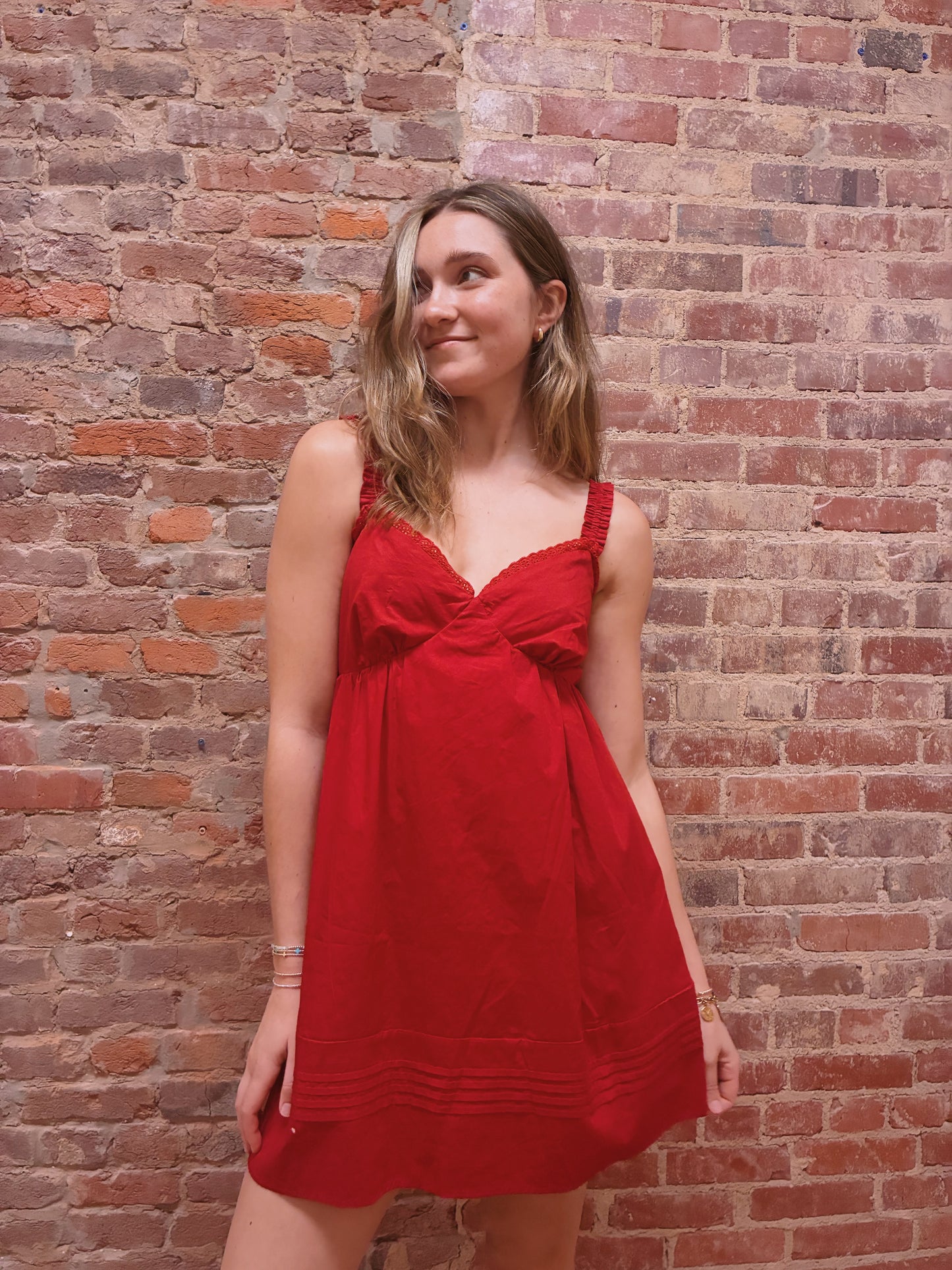 Red Baby Doll Dress