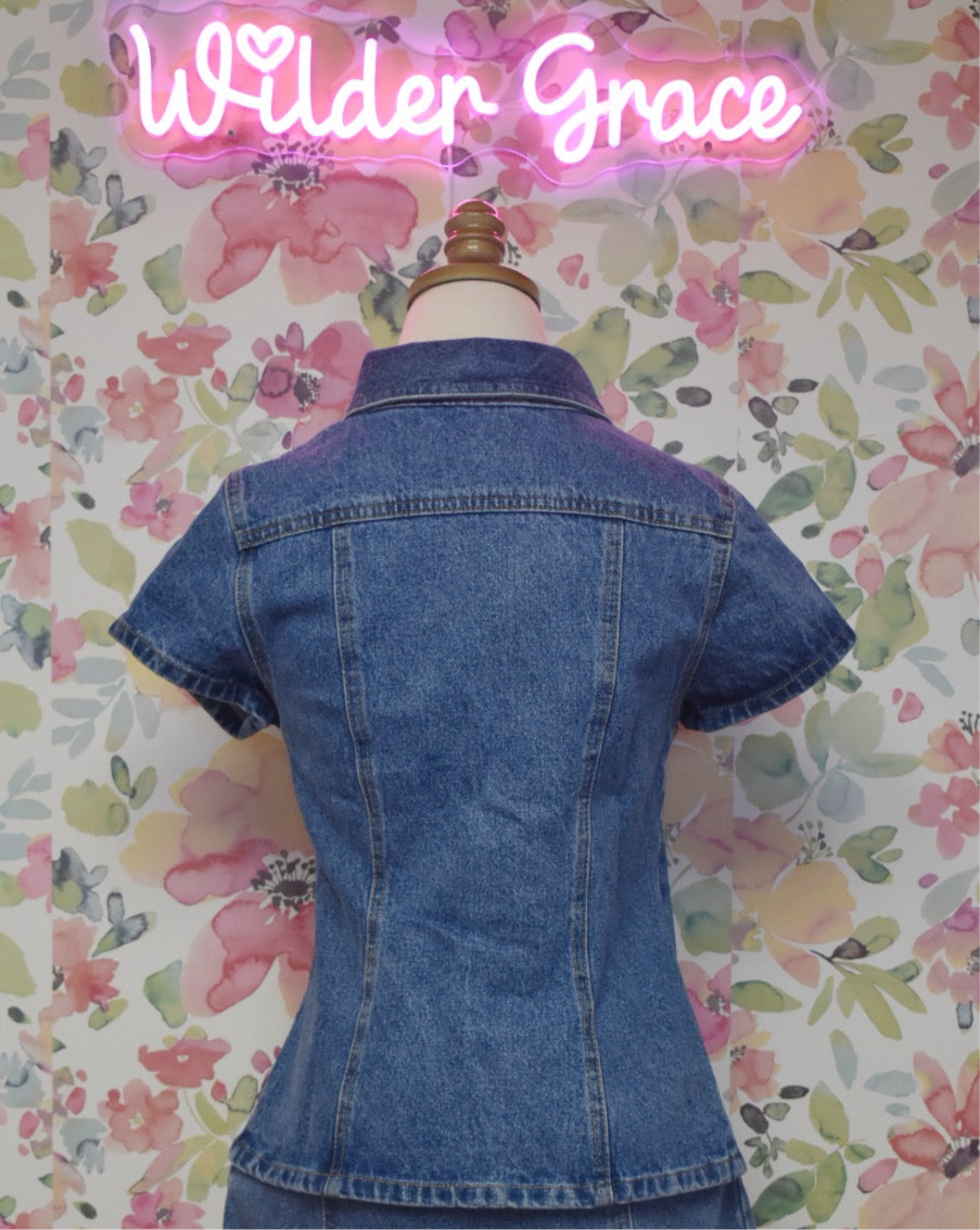 Denim Button Up Top