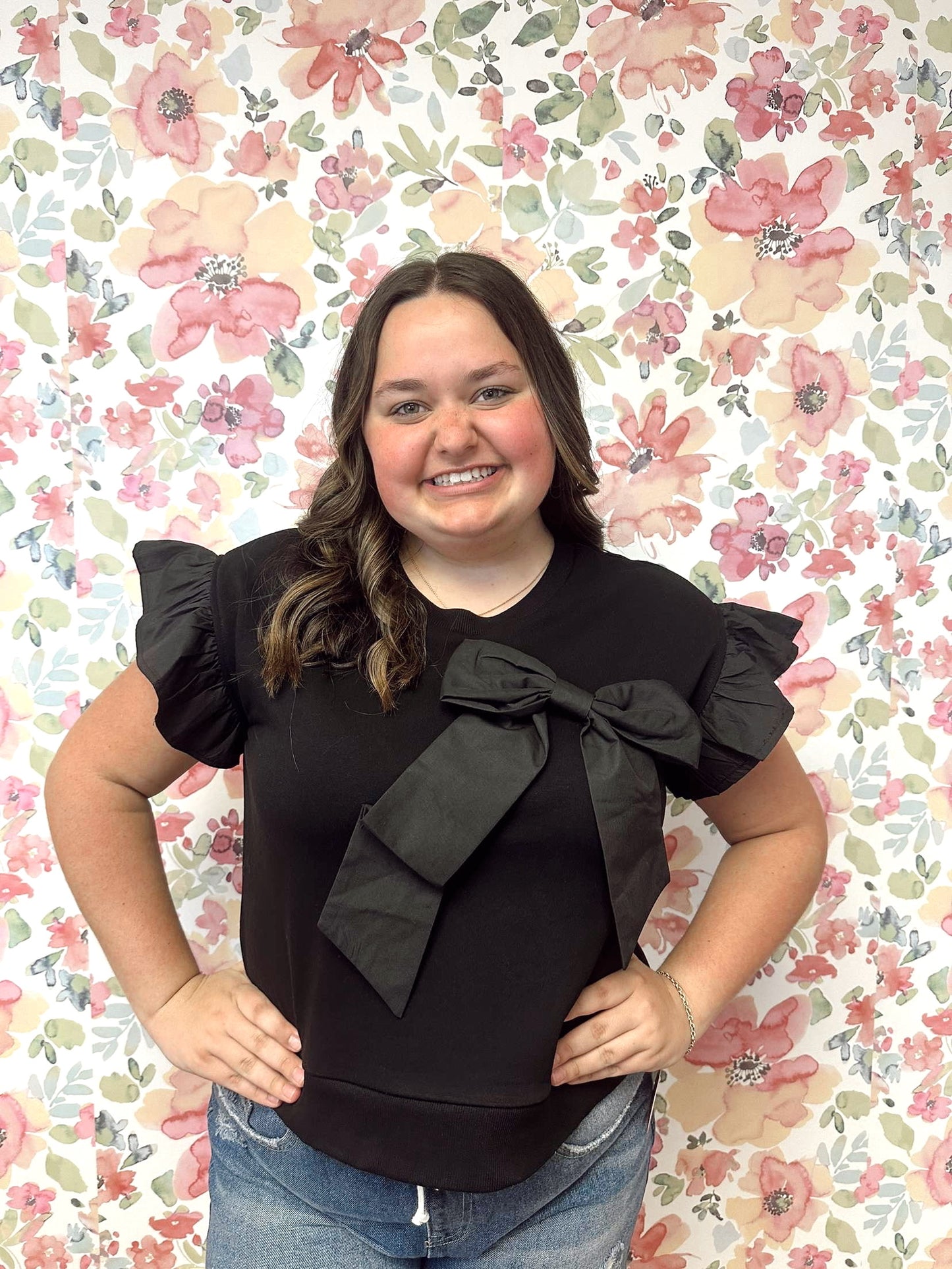 Bow Ruffle Top