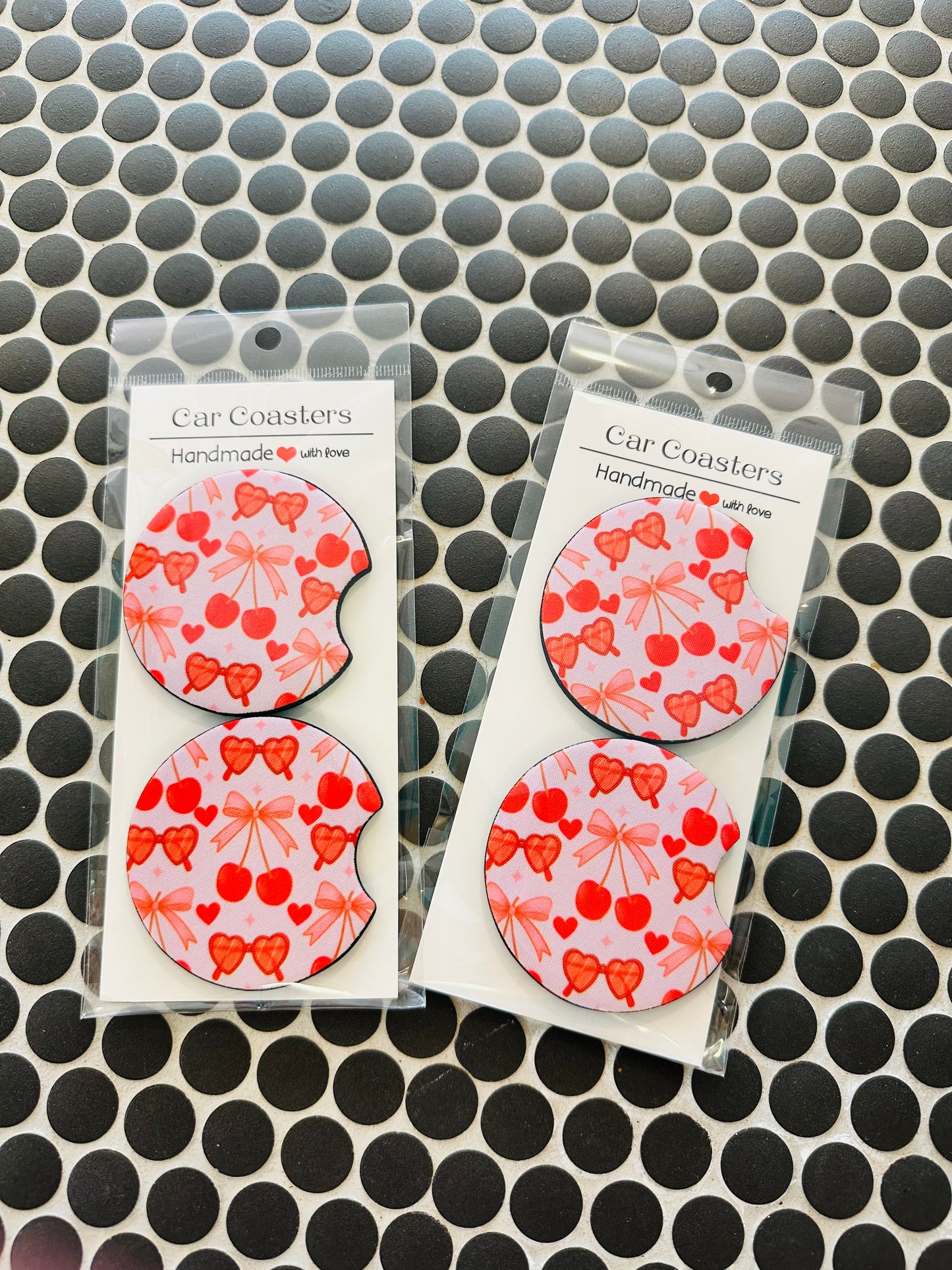 Sunglasses and Bows Car Coasters