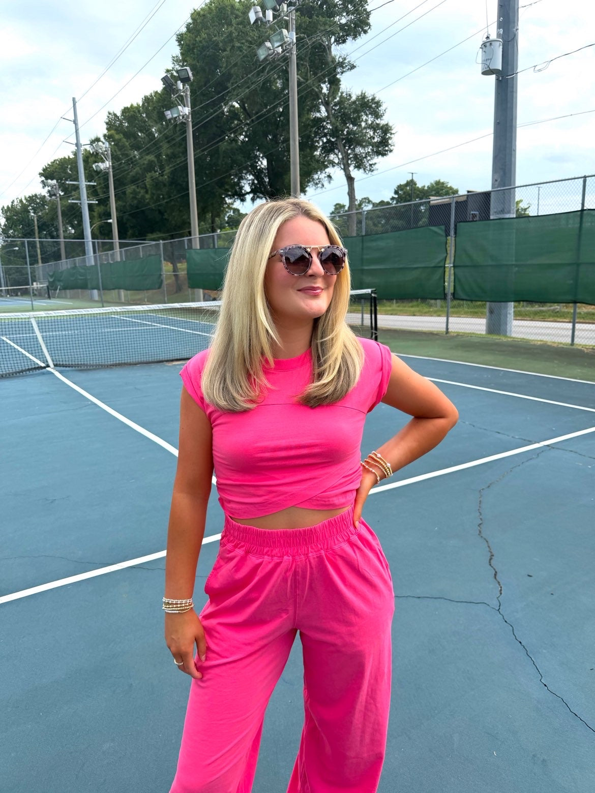Flamingo Pink 2 Piece Set