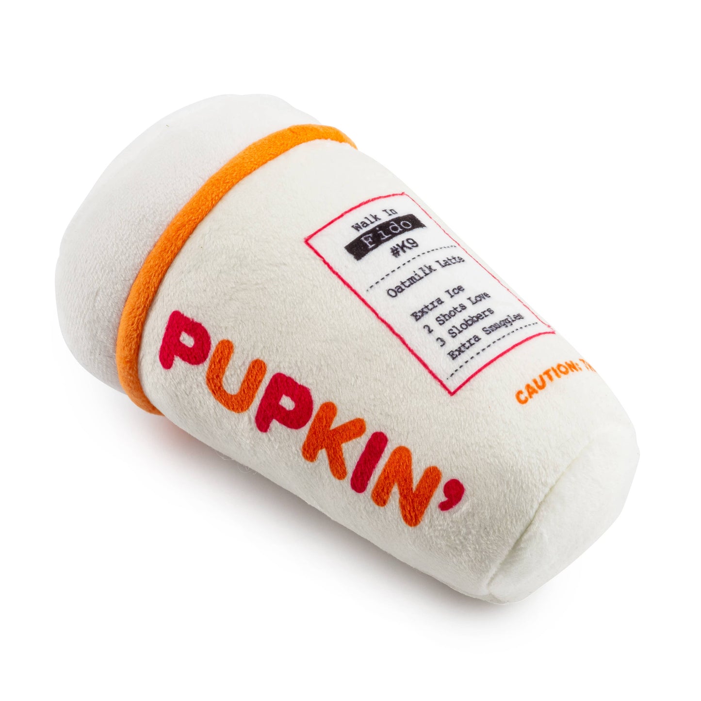 Pupkin’ Donuts Hot Coffee | Plush Squeaker Dog Toy