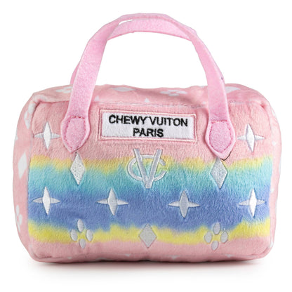 Pink Ombre Chewy Vuiton Handbag | Plush Squeaker Dog Toy
