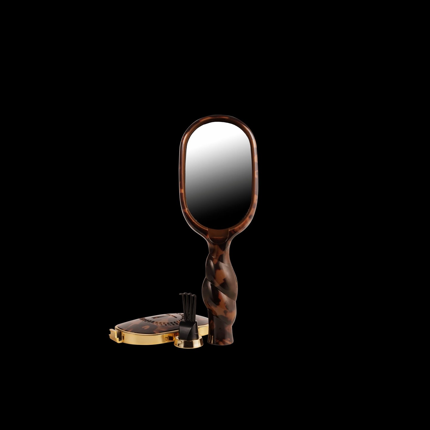 Mini Boar Bristle Hair Brush (Tortoise)