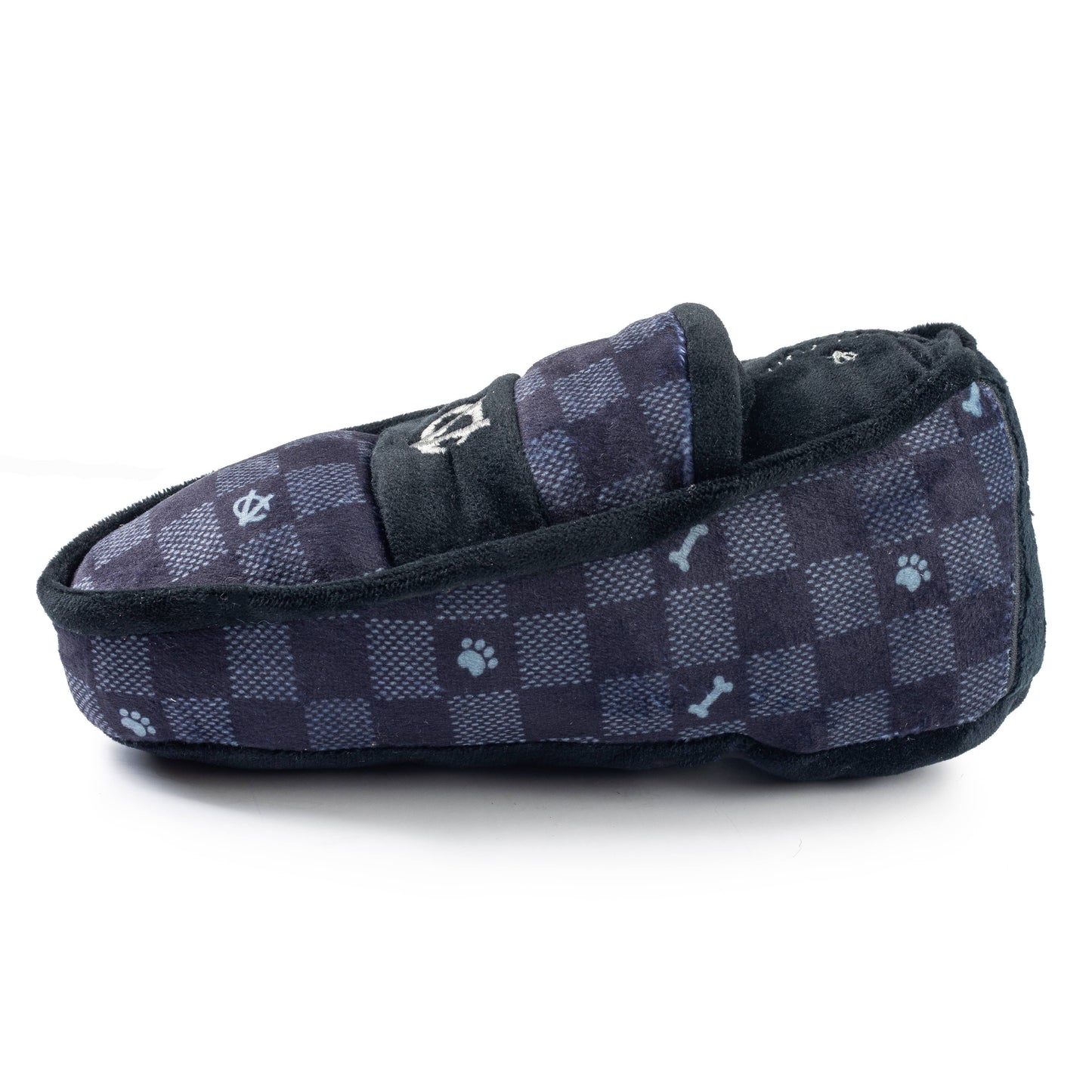 Black Checker Chewy Vuiton Loafer  | Squeaker Dog Toy