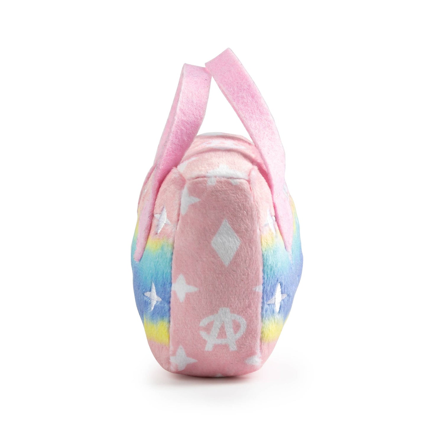 Pink Ombre Chewy Vuiton Handbag | Plush Squeaker Dog Toy