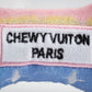 Pink Ombre Chewy Vuiton Bone Squeaker Dog Toy