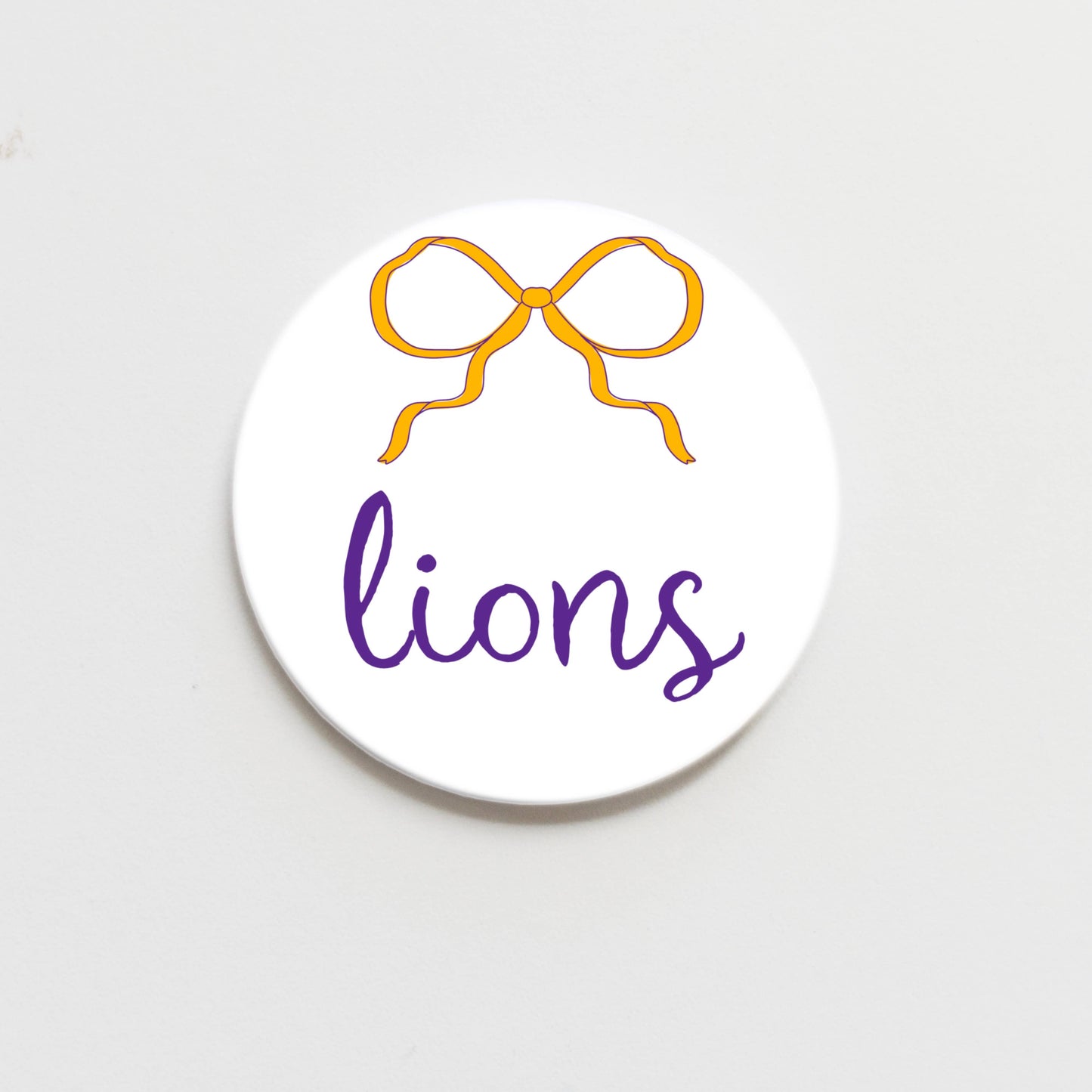 University of North Alabama Bow Button - 2.25 inch