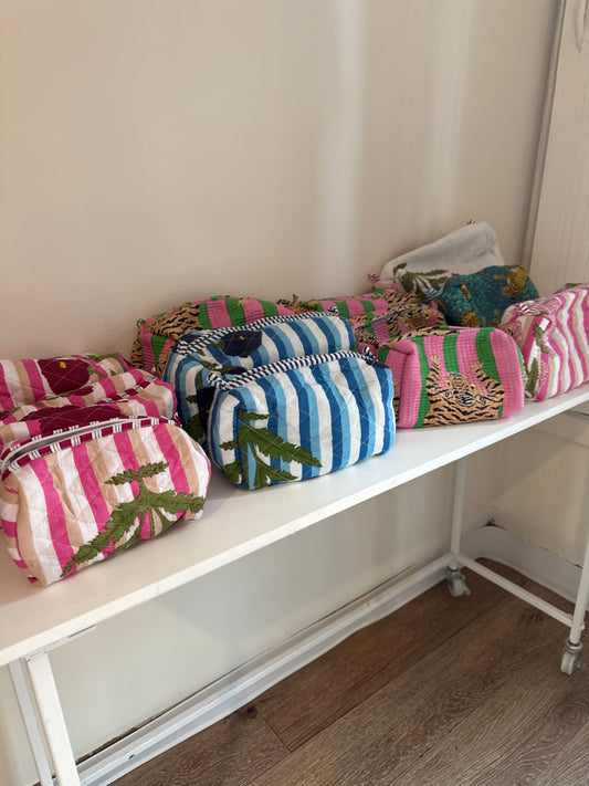 Small Quilted Cosmetic Bag