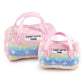 Pink Ombre Chewy Vuiton Handbag | Plush Squeaker Dog Toy