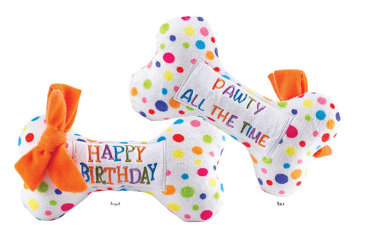 Happy Birthday Bones  | Squeaker Dog Toy