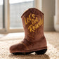 Brown Western Cowboy Boot  | Squeaker Dog Toy
