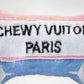 Pink Ombre Chewy Vuiton Bone Squeaker Dog Toy