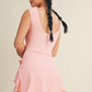 Gingham Print Sleeveless Wrap Tie Front Dress
