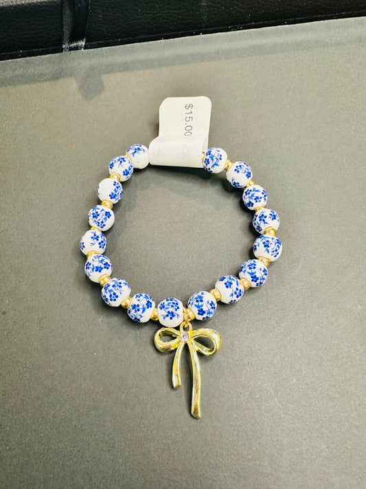Porcelain Bow Bracelet