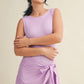 Gingham Print Sleeveless Wrap Tie Front Dress