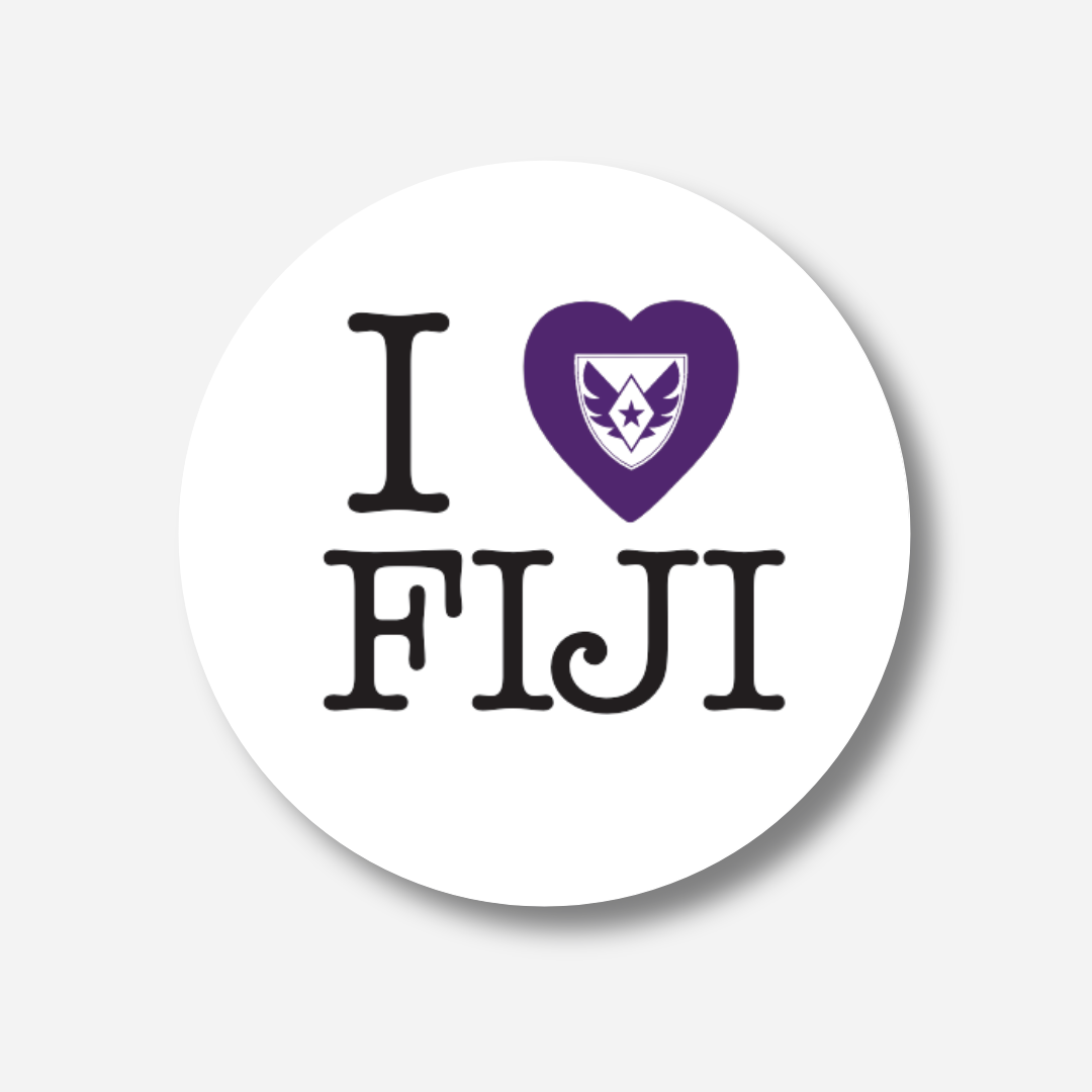 I Heart Phi Gamma Delta Greek Button - 3.00 inch