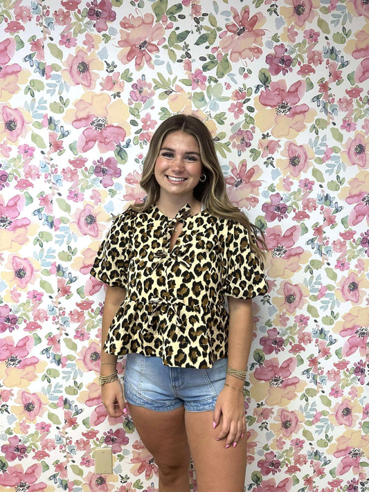 Katelyn Cheetah Top