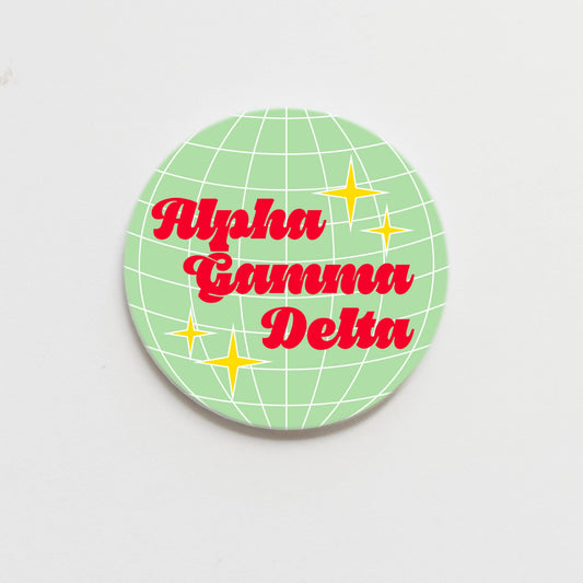 Alpha Gamma Delta Greek Disco Button (1.50 inch or 3.00 inch