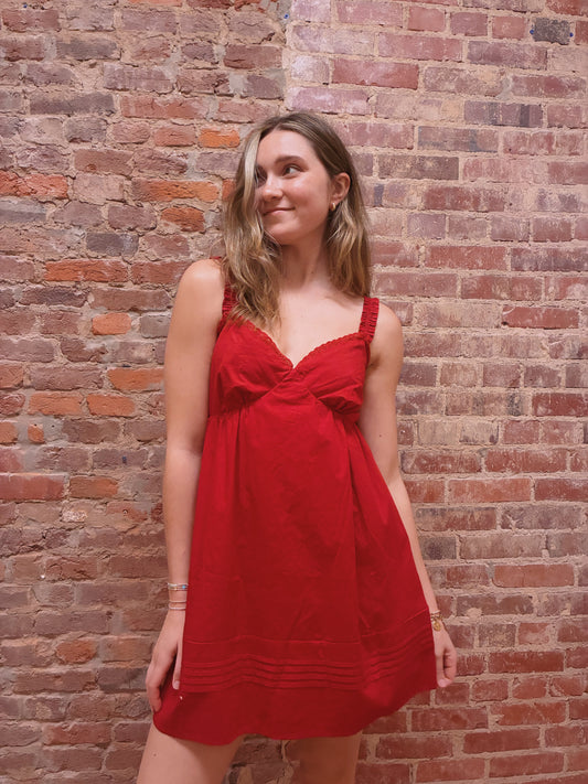Red Baby Doll Dress