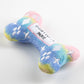 Pink Ombre Chewy Vuiton Bone Squeaker Dog Toy