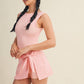 Gingham Print Sleeveless Wrap Tie Front Dress