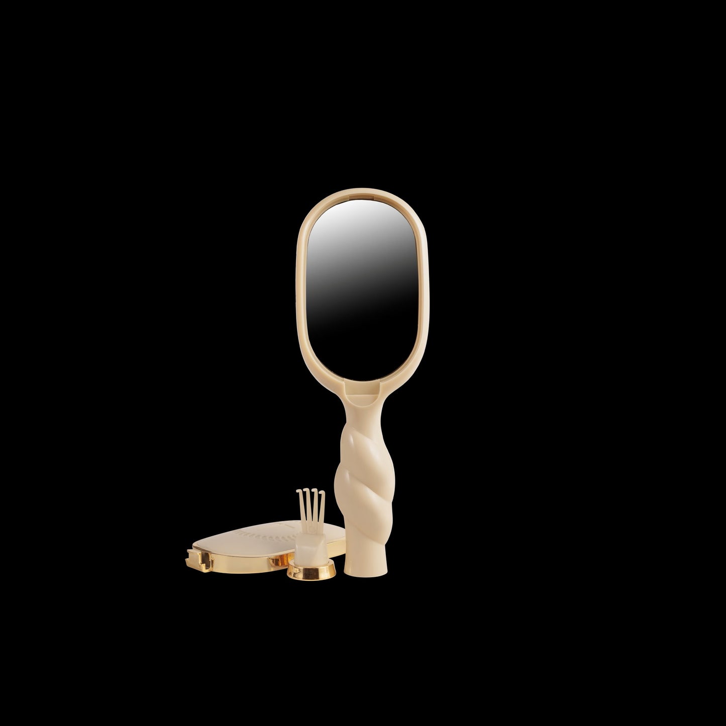 Mini Boar Bristle Hair Brush (Tan)