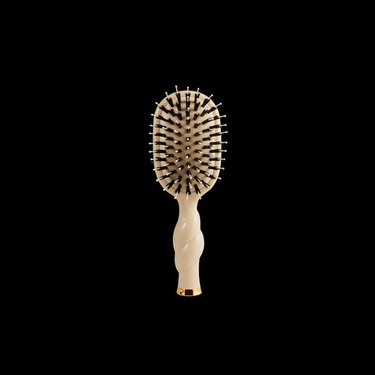Mini Boar Bristle Hair Brush (Tan)