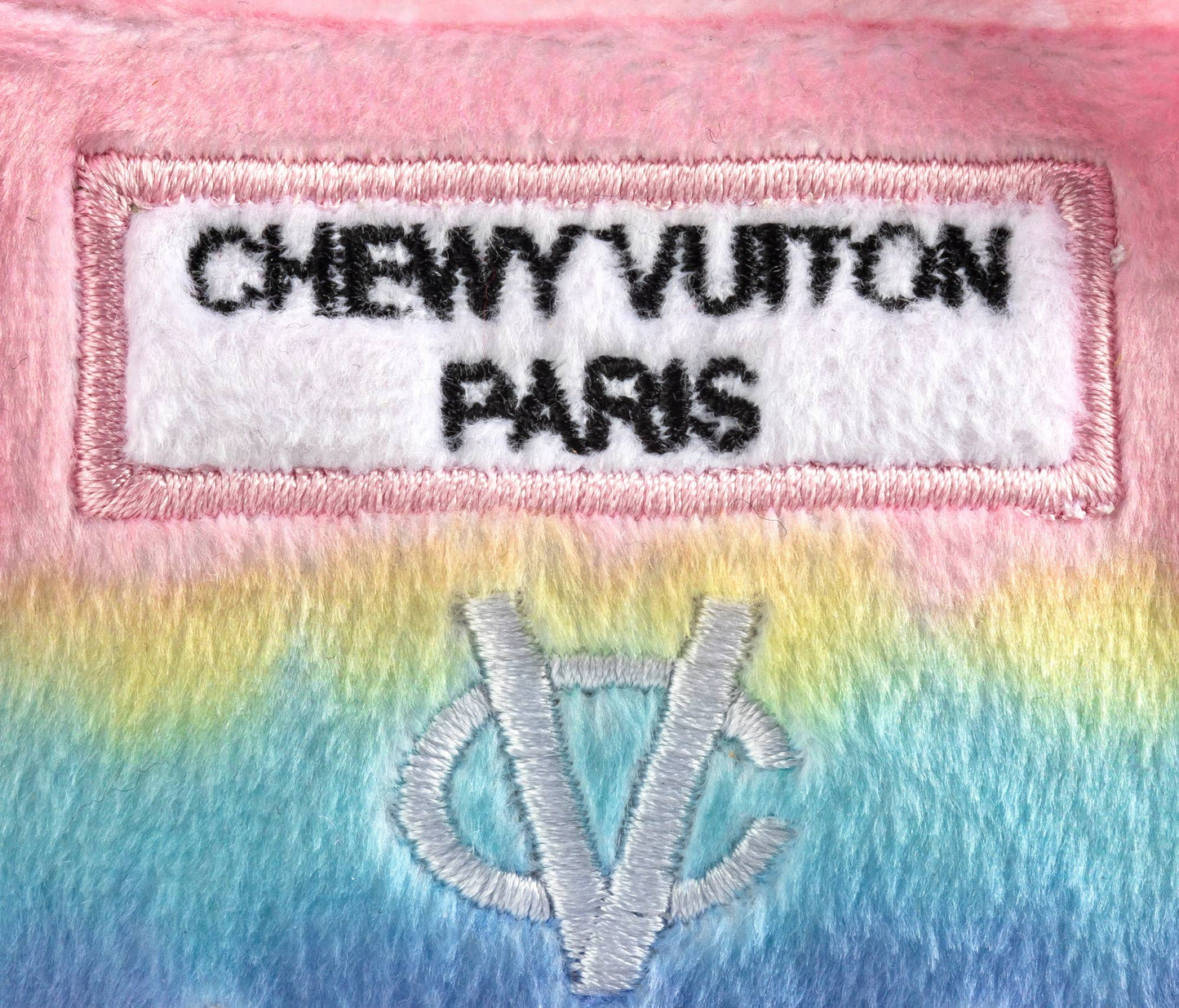 Pink Ombre Chewy Vuiton Handbag | Plush Squeaker Dog Toy