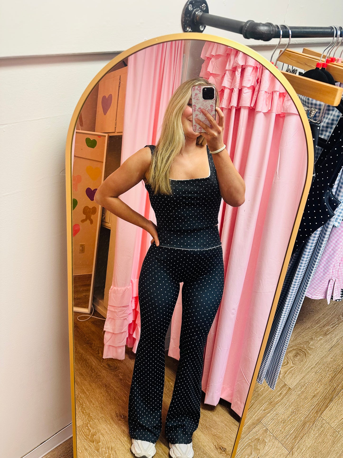 Black Polka Dot Bra Top