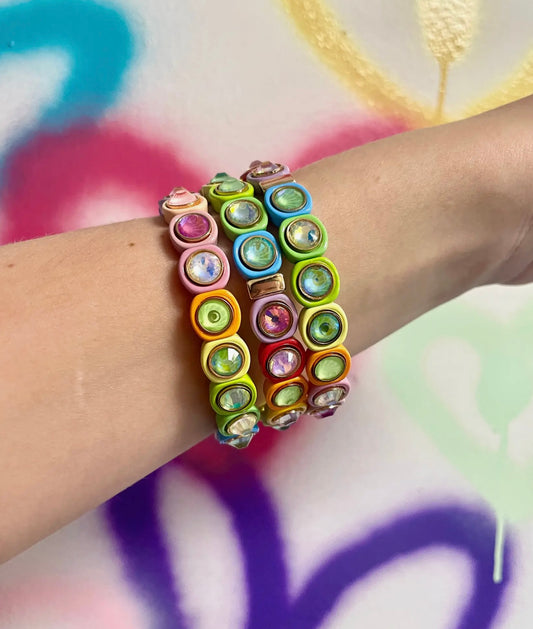 Rainbow Polka Dot Bracelet