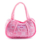 Pink Checker Chewy Vuiton Handbag  | Squeaker Dog Toy