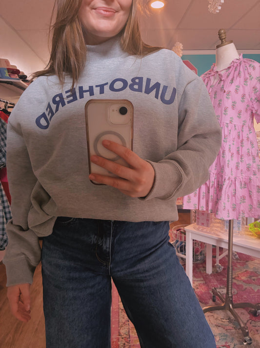 UNBOTHERED Mock Neck Pullover