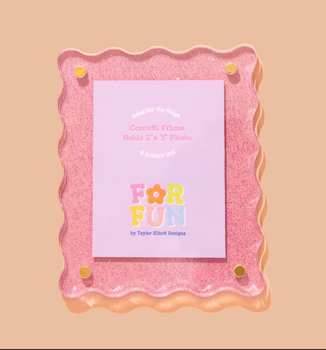 Pink Confetti Magnetic Frame