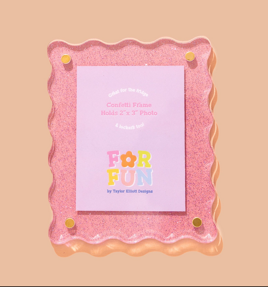 Pink Confetti Magnetic Frame