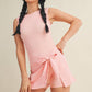 Gingham Print Sleeveless Wrap Tie Front Dress