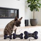 Black Checker Chewy Vuiton Bone  | Squeaker Dog Toy