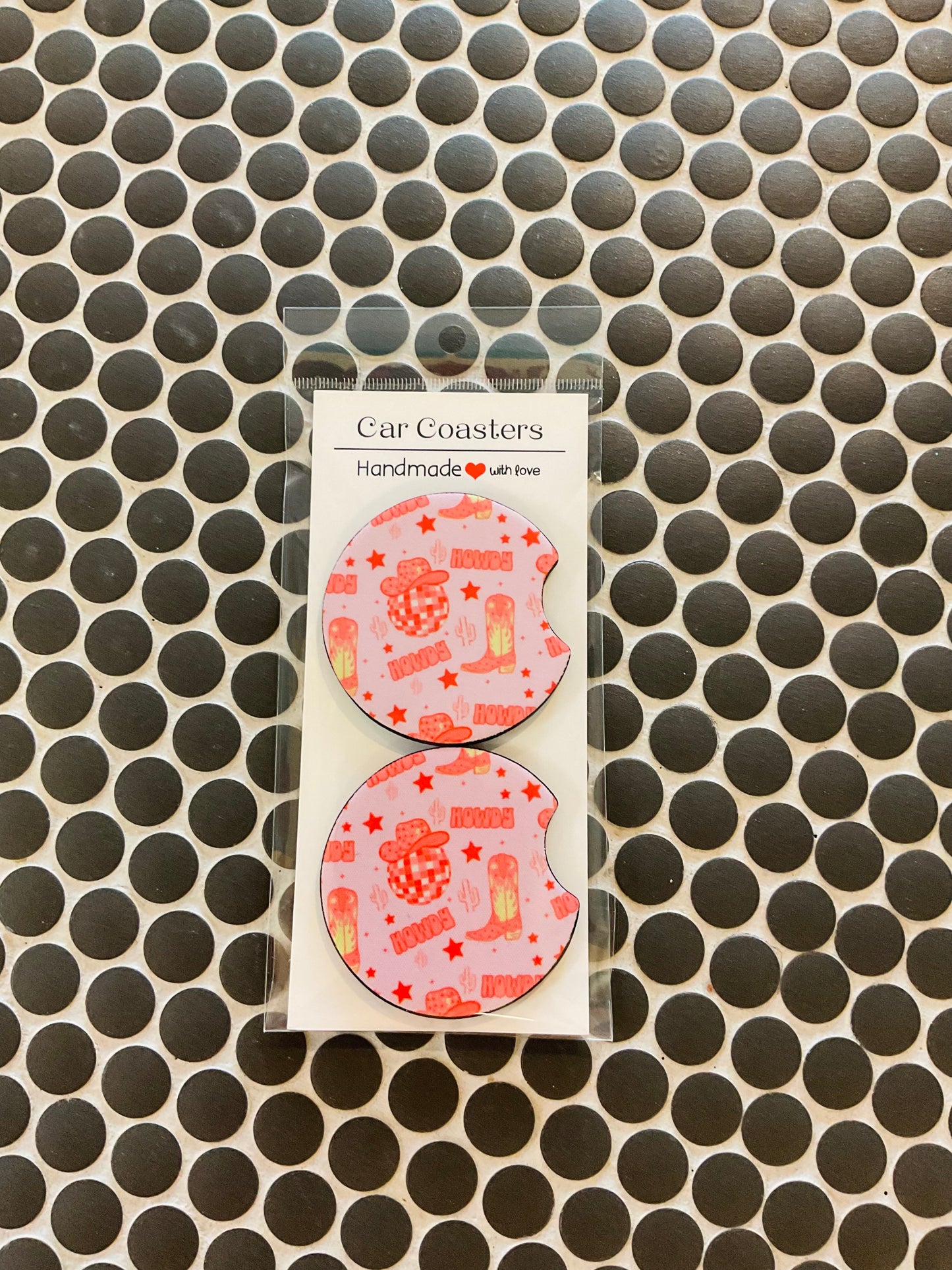 Disco Cowgirl Car Coasters