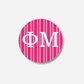 Phi Mu Stripes Button