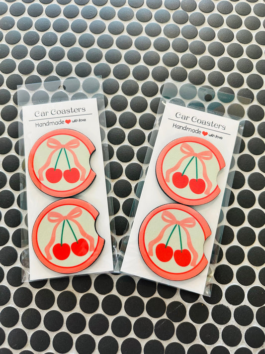 Cherry Bow Coasters