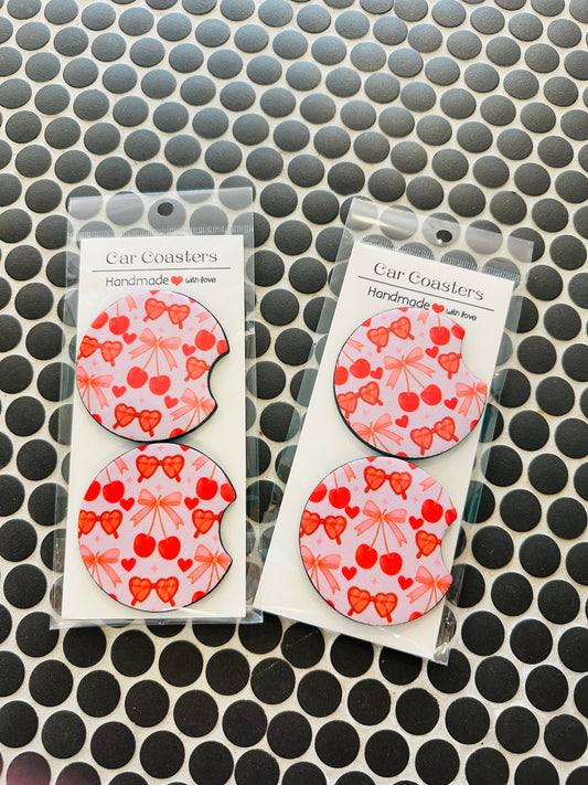 Sunglasses and Bows Car Coasters
