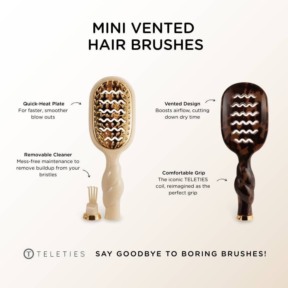 Mini Vented Hair Brush (Tortoise)