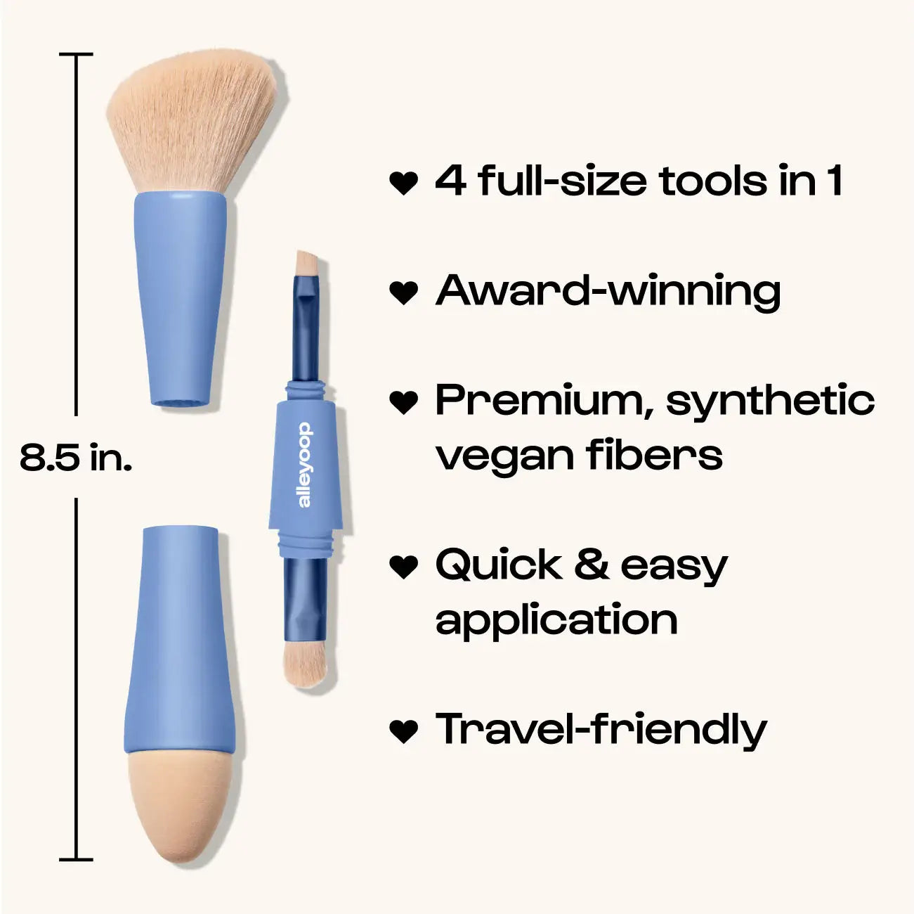 ALLEYOOP MULTI-TASKER 4-IN-1 MAKEUP BRUSH