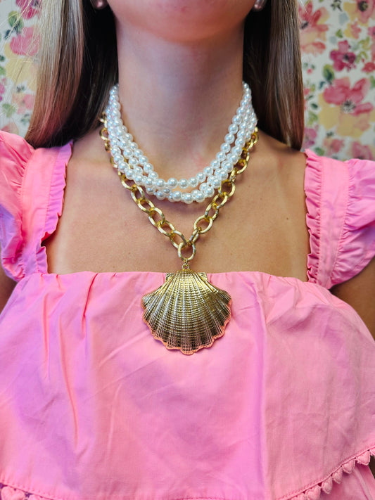 Gold Shell Necklace