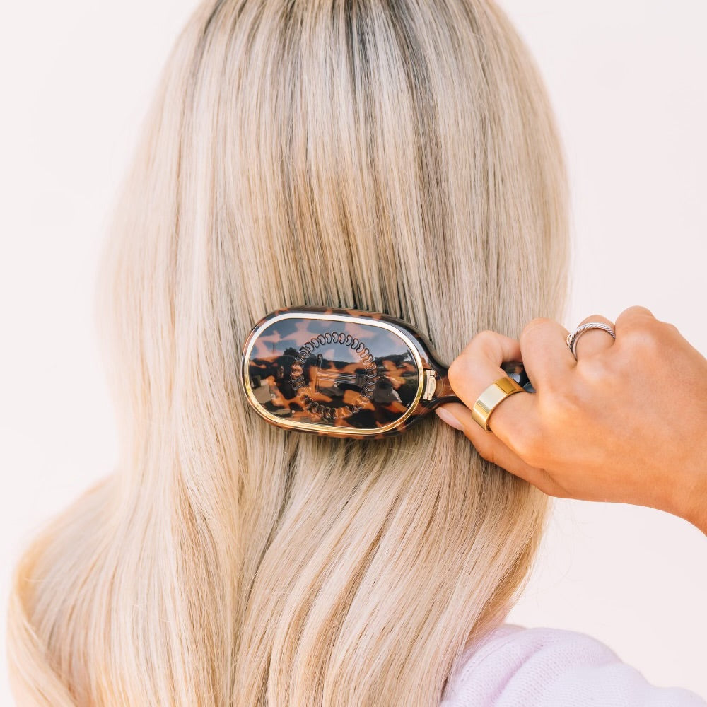 Mini Detangler Hair Brush For Medium Hair (Tortoise)