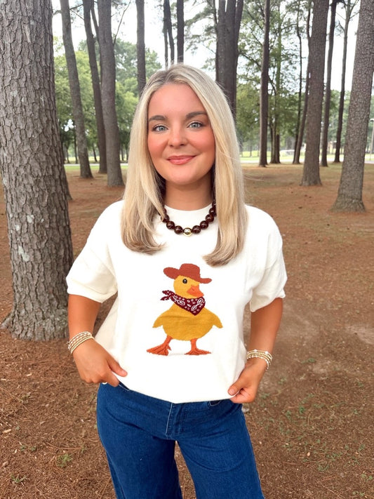 Western Duck Sweater Top